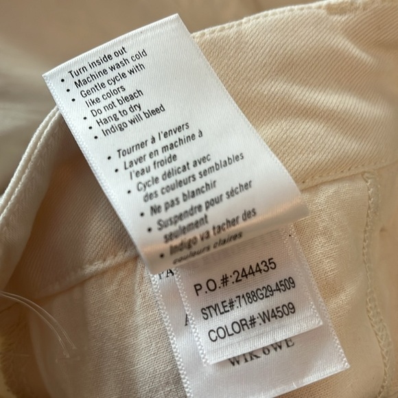 PAIGE Pleated Mayslie Double Button Jogger Jeans (Quartz Sand/Ecru) -NWOT 32 - Picture 7 of 16
